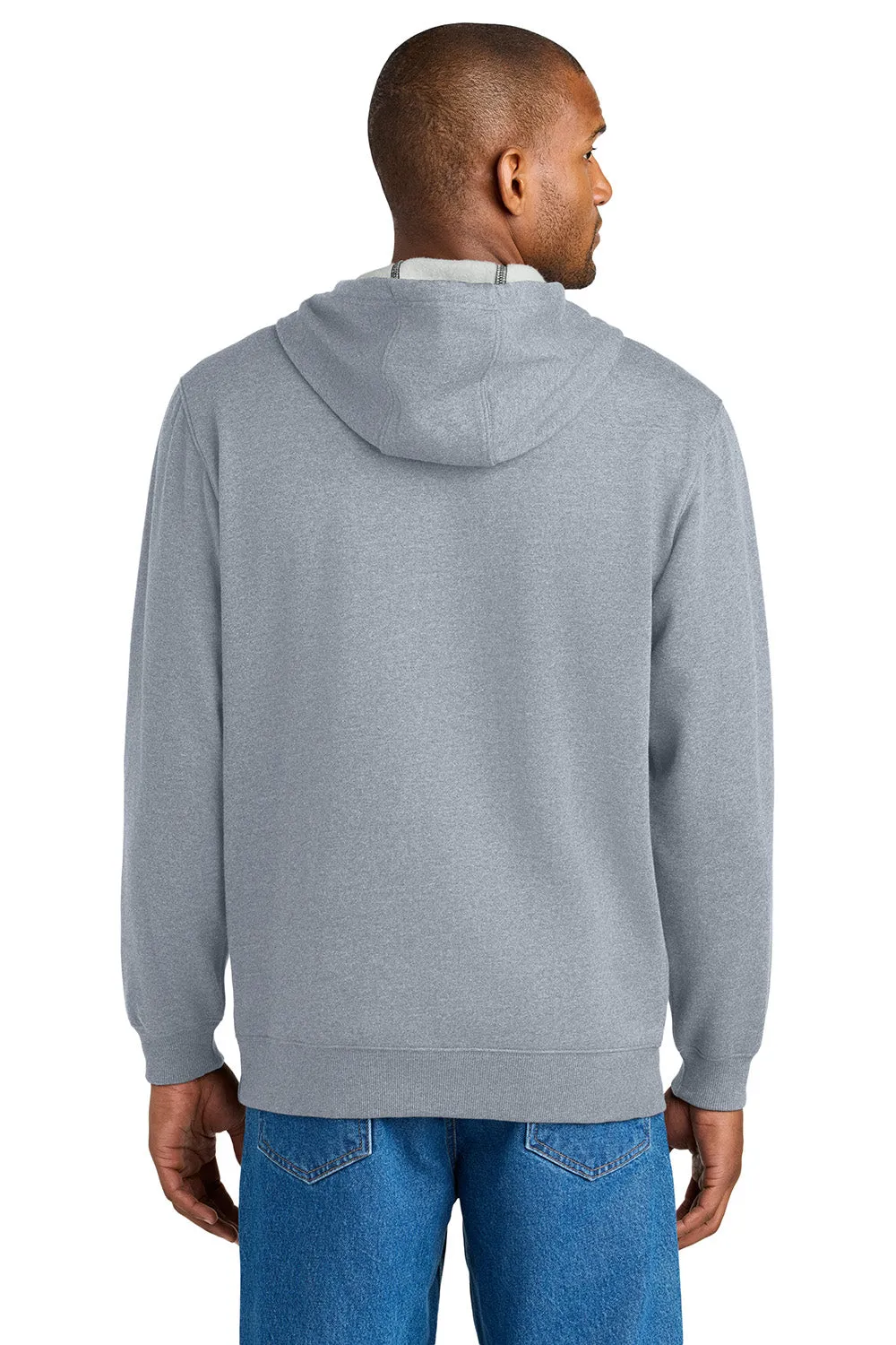 CornerStone Mens Tough Fleece Hooded Sweatshirt Hoodie w/ Pouch Pocket - Heather Grey  Cheaper Clothing Cornerstone