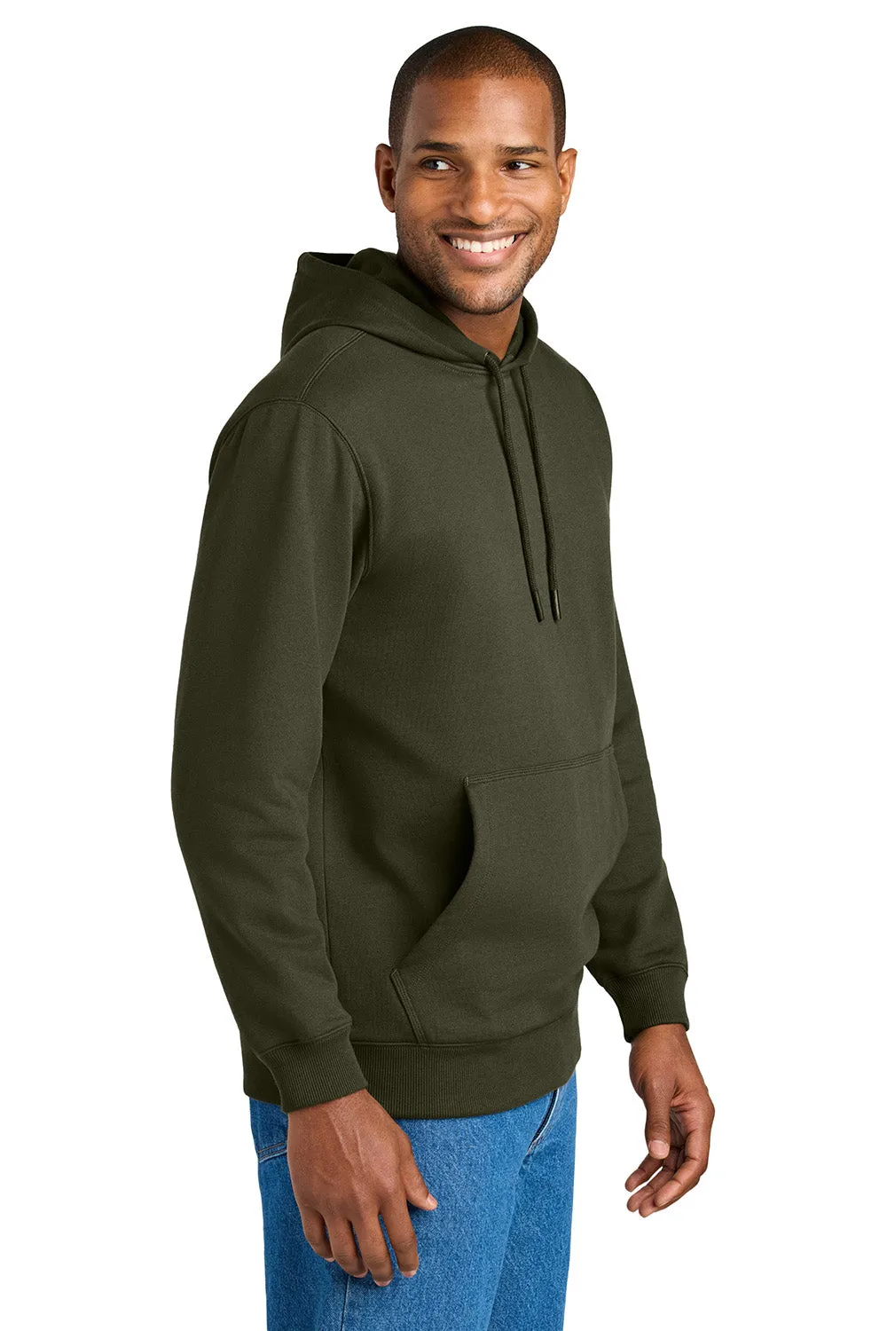 CornerStone Mens Tough Fleece Hooded Sweatshirt Hoodie w/ Pouch Pocket - Tundra Green  Cheaper Clothing Cornerstone