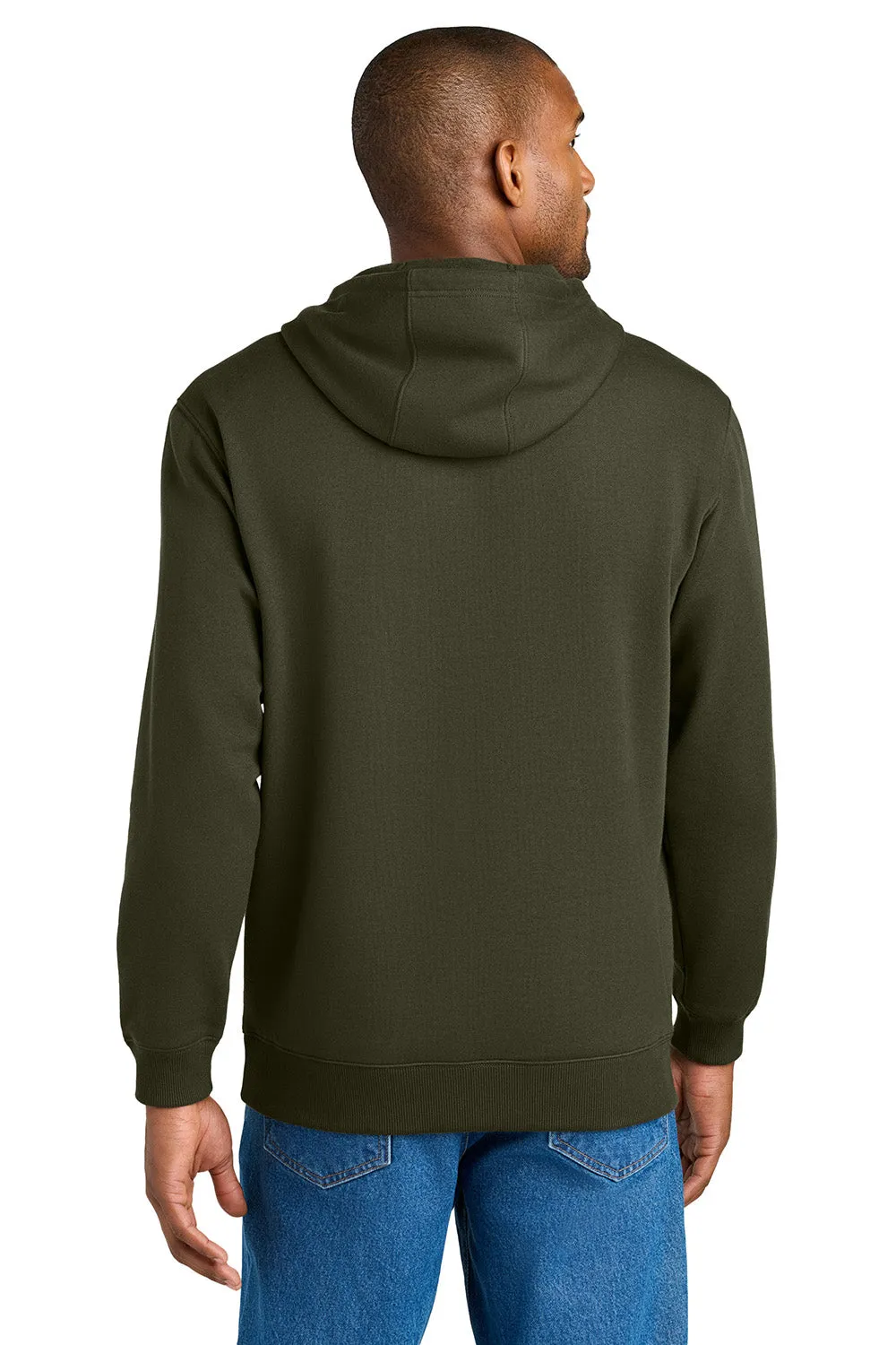 CornerStone Mens Tough Fleece Hooded Sweatshirt Hoodie w/ Pouch Pocket - Tundra Green  Cheaper Clothing Cornerstone