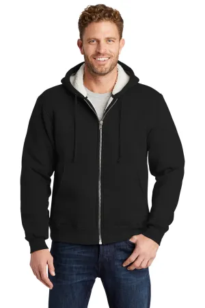 CornerStone Mens Water Resistant Fleece Full Zip Hooded Sweatshirt Hoodie w/ Pockets - Black  Cheaper Clothing Cornerstone