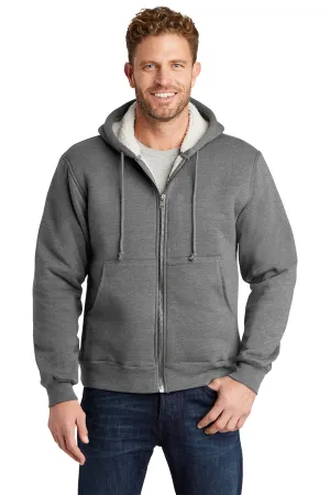 CornerStone Mens Water Resistant Fleece Full Zip Hooded Sweatshirt Hoodie w/ Pockets - Grey  Cheaper Clothing Cornerstone
