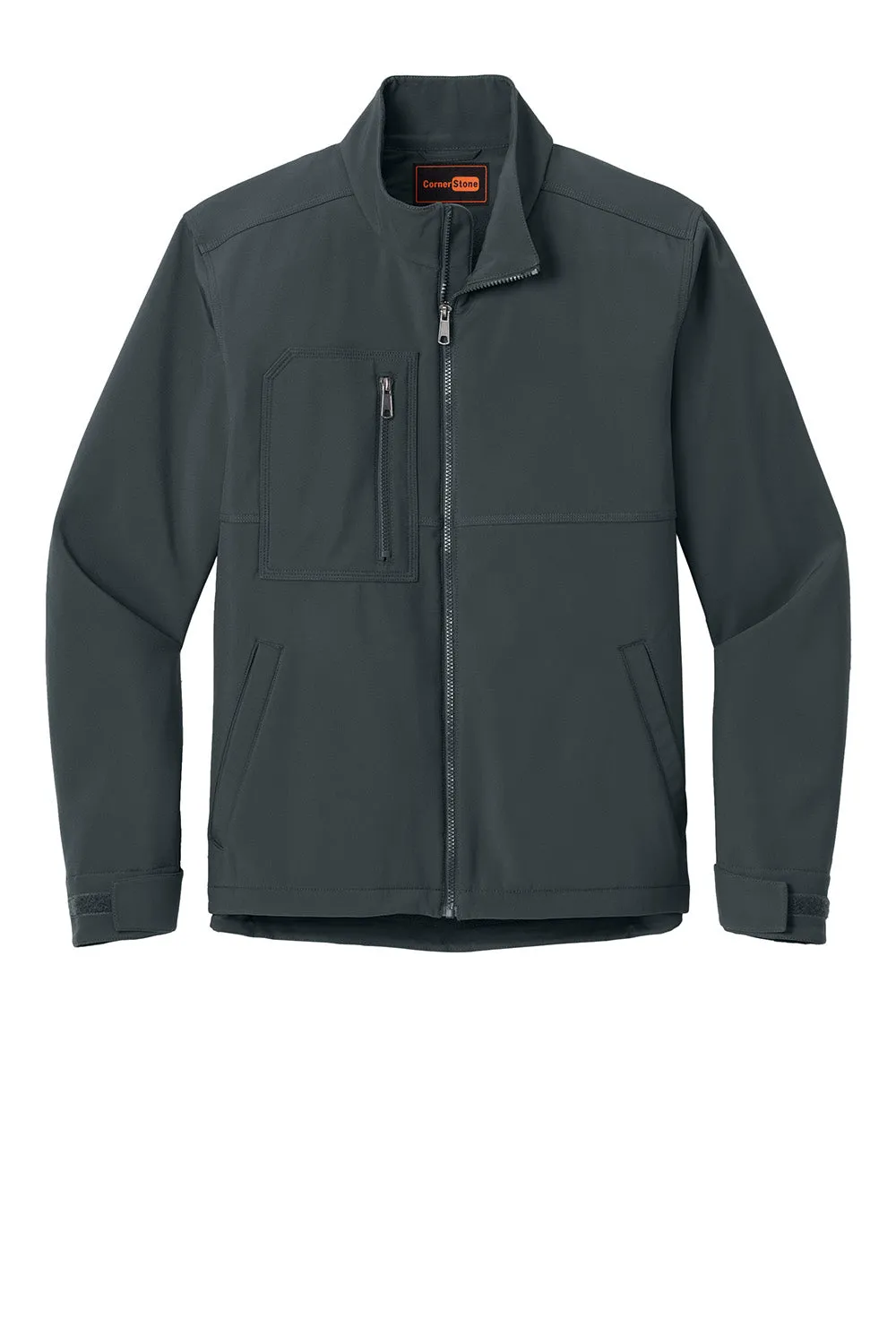 CornerStone Mens Workwear Water Resistant Soft Shell Full Zip Jacket - Iron Grey  Cheaper Clothing Cornerstone