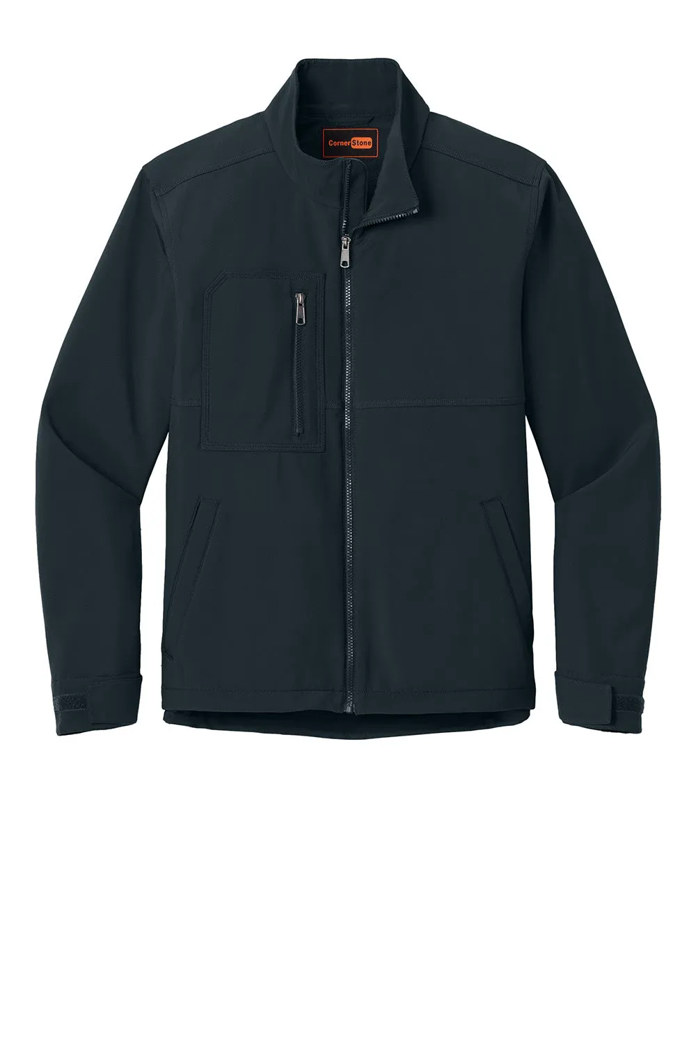 CornerStone Mens Workwear Water Resistant Soft Shell Full Zip Jacket - Navy Blue  Cheaper Clothing Cornerstone