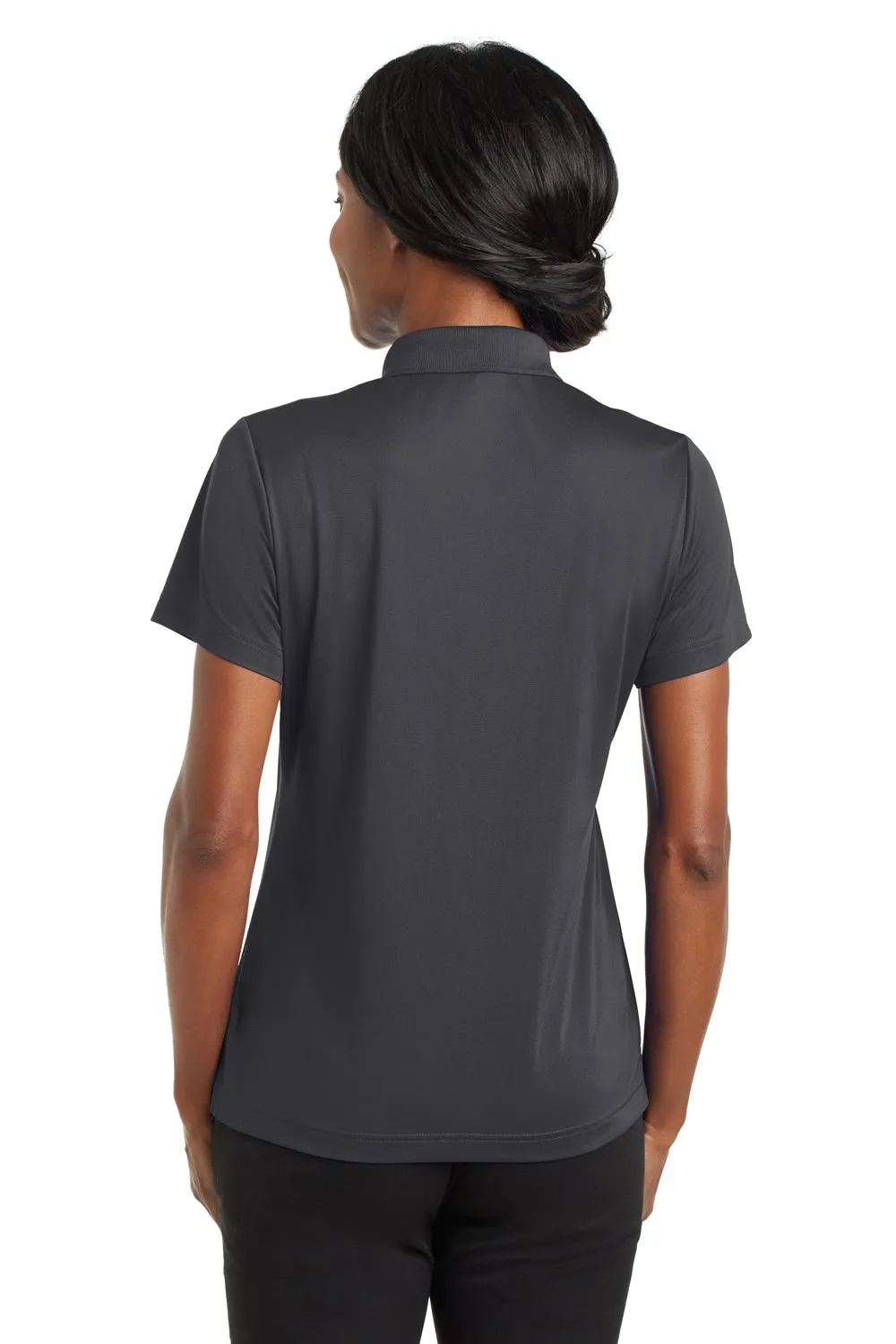 CornerStone Womens Gripper Moisture Wicking Short Sleeve Polo Shirt - Iron Grey - Closeout  Cheaper Clothing Cornerstone
