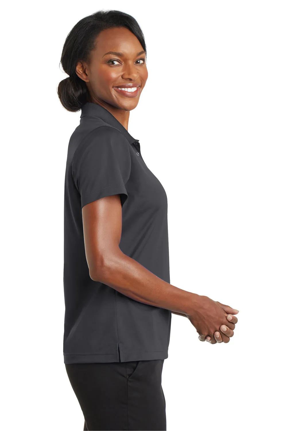 CornerStone Womens Gripper Moisture Wicking Short Sleeve Polo Shirt - Iron Grey - Closeout  Cheaper Clothing Cornerstone