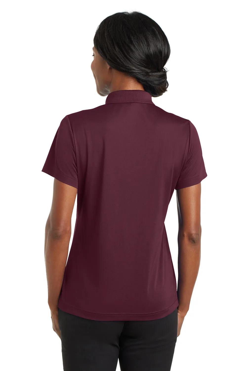 CornerStone Womens Gripper Moisture Wicking Short Sleeve Polo Shirt - Maroon - Closeout  Cheaper Clothing Cornerstone