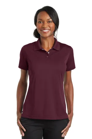 CornerStone Womens Gripper Moisture Wicking Short Sleeve Polo Shirt - Maroon - Closeout  Cheaper Clothing Cornerstone