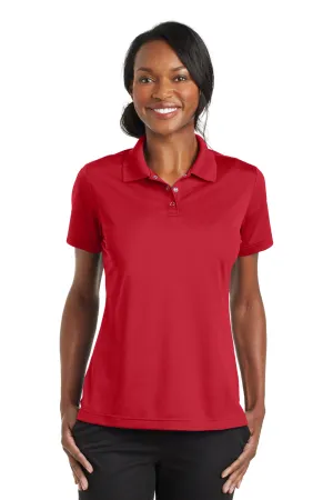 CornerStone Womens Gripper Moisture Wicking Short Sleeve Polo Shirt - True Red - Closeout  Cheaper Clothing Cornerstone