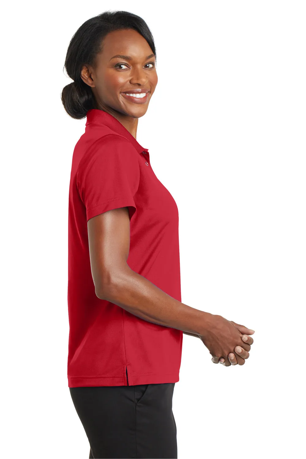 CornerStone Womens Gripper Moisture Wicking Short Sleeve Polo Shirt - True Red - Closeout  Cheaper Clothing Cornerstone