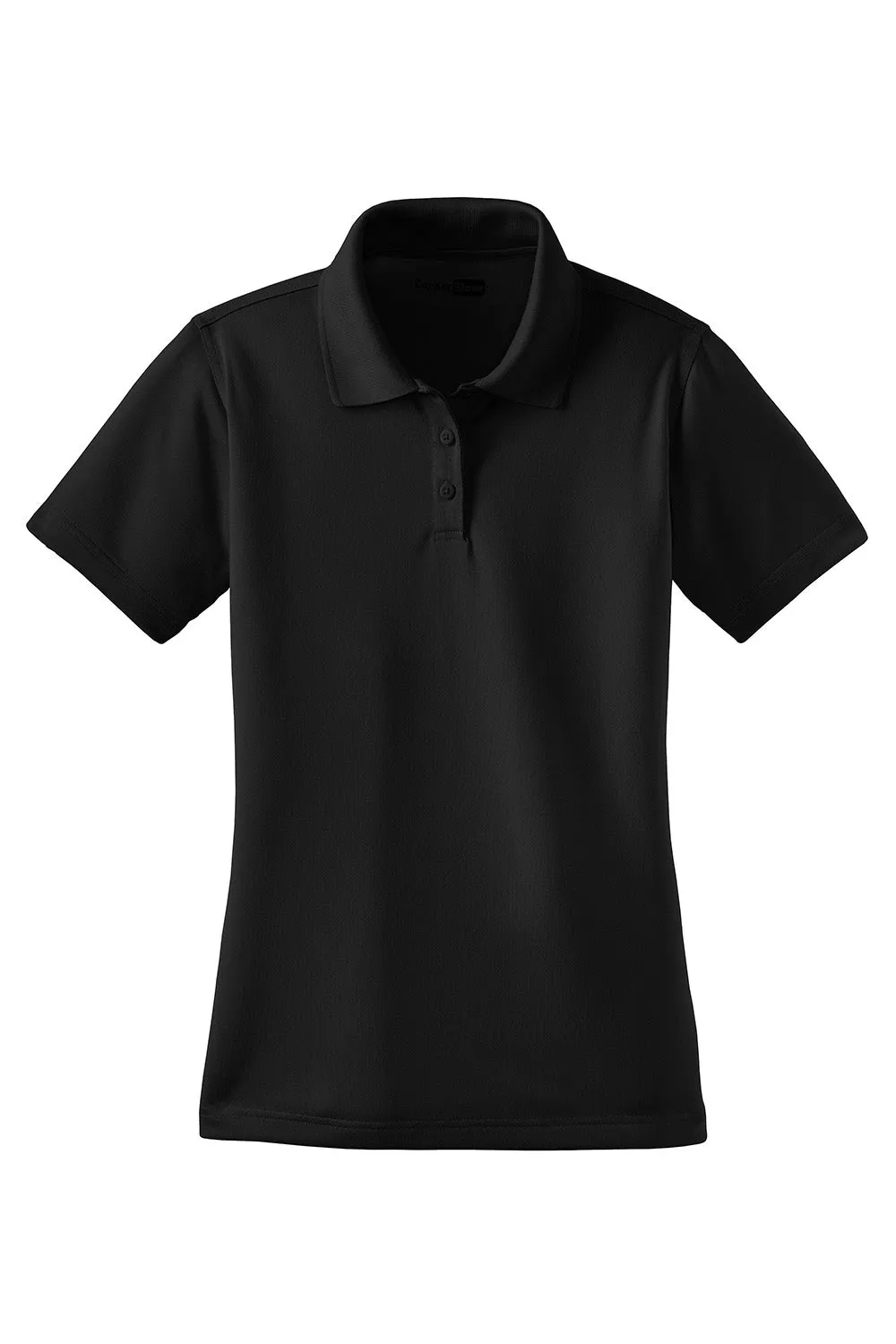 CornerStone Womens Select Moisture Wicking Short Sleeve Polo Shirt - Black  Cheaper Clothing Cornerstone