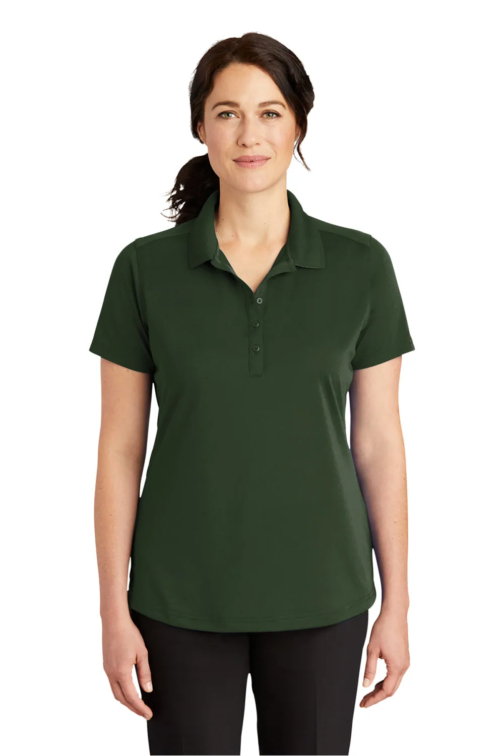 CornerStone Womens Select Moisture Wicking Short Sleeve Polo Shirt - Dark Green  Cheaper Clothing Cornerstone