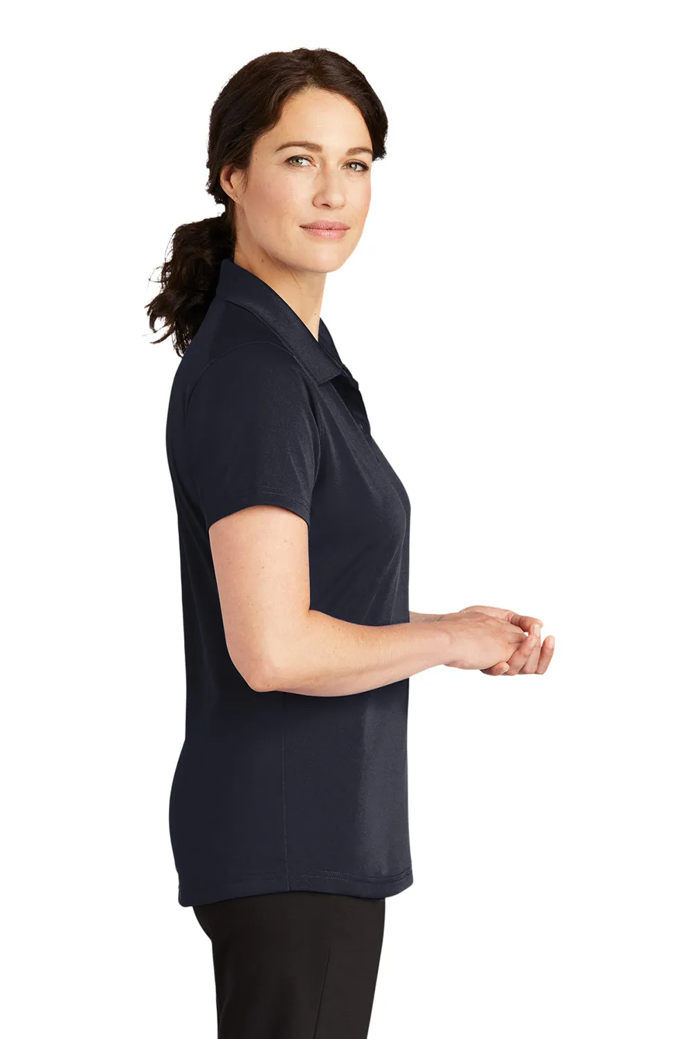CornerStone Womens Select Moisture Wicking Short Sleeve Polo Shirt - Dark Navy Blue  Cheaper Clothing Cornerstone