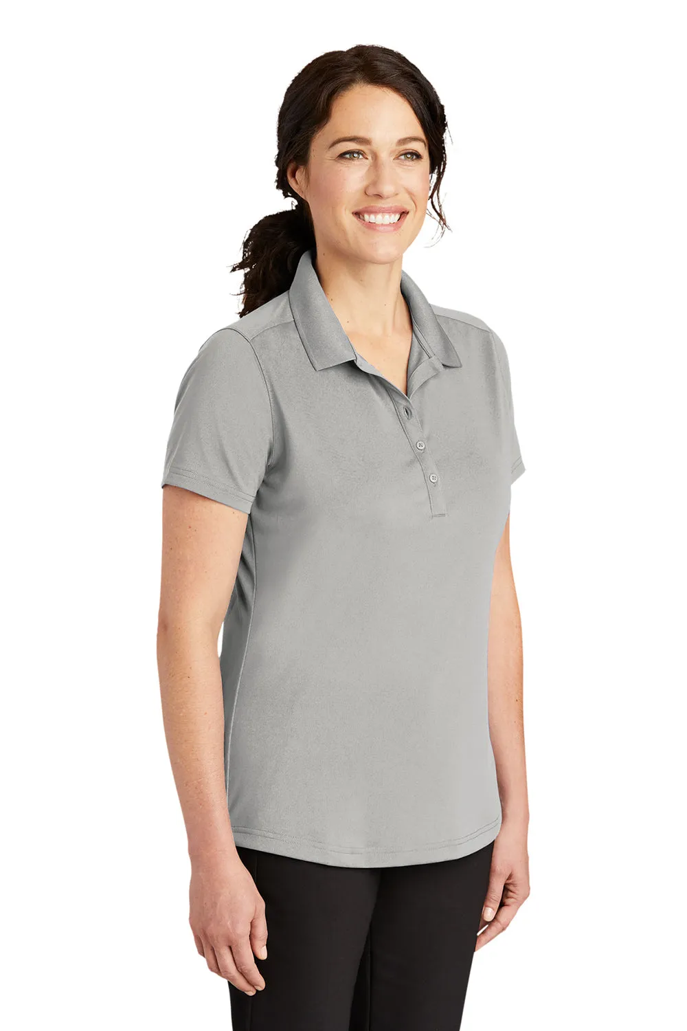 CornerStone Womens Select Moisture Wicking Short Sleeve Polo Shirt - Light Grey  Cheaper Clothing Cornerstone