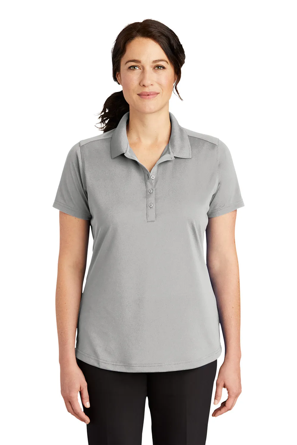 CornerStone Womens Select Moisture Wicking Short Sleeve Polo Shirt - Light Grey  Cheaper Clothing Cornerstone