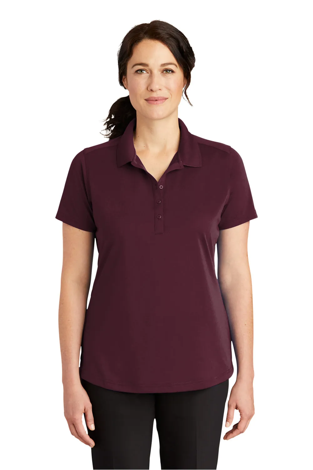 CornerStone Womens Select Moisture Wicking Short Sleeve Polo Shirt - Maroon  Cheaper Clothing Cornerstone