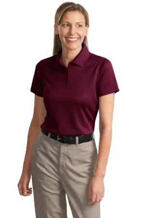 CornerStone Womens Select Moisture Wicking Short Sleeve Polo Shirt - Maroon  Cheaper Clothing Cornerstone