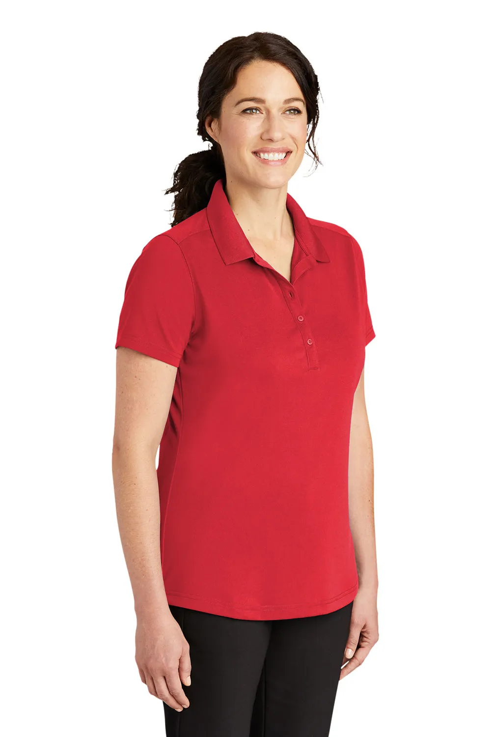 CornerStone Womens Select Moisture Wicking Short Sleeve Polo Shirt - Red  Cheaper Clothing Cornerstone