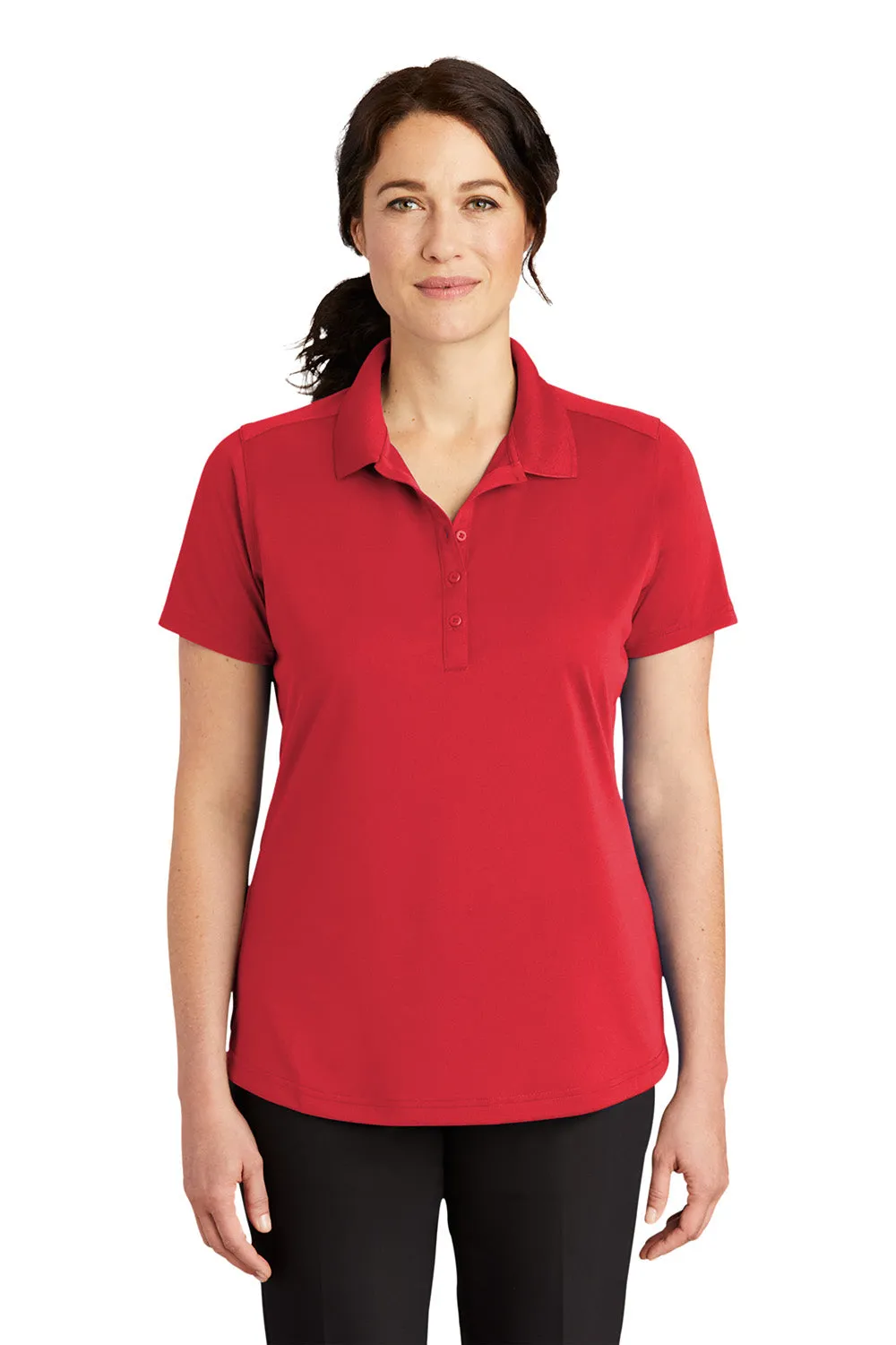 CornerStone Womens Select Moisture Wicking Short Sleeve Polo Shirt - Red  Cheaper Clothing Cornerstone