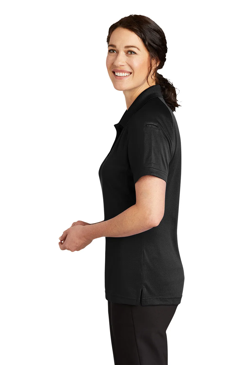 CornerStone Womens Select Tactical Moisture Wicking Short Sleeve Polo Shirt - Black  Cheaper Clothing Cornerstone