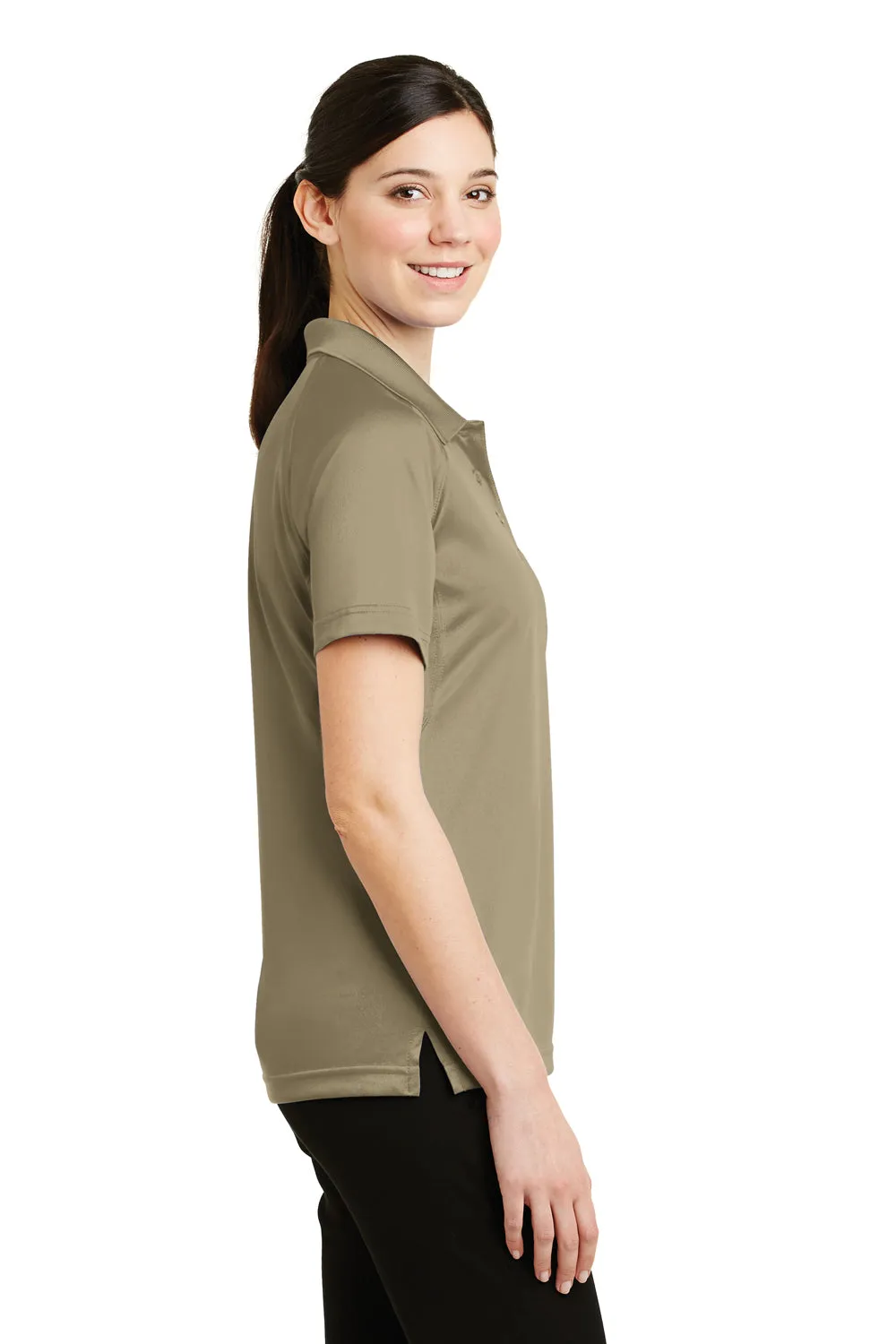 CornerStone Womens Select Tactical Moisture Wicking Short Sleeve Polo Shirt - Tan - Closeout  Cheaper Clothing Cornerstone