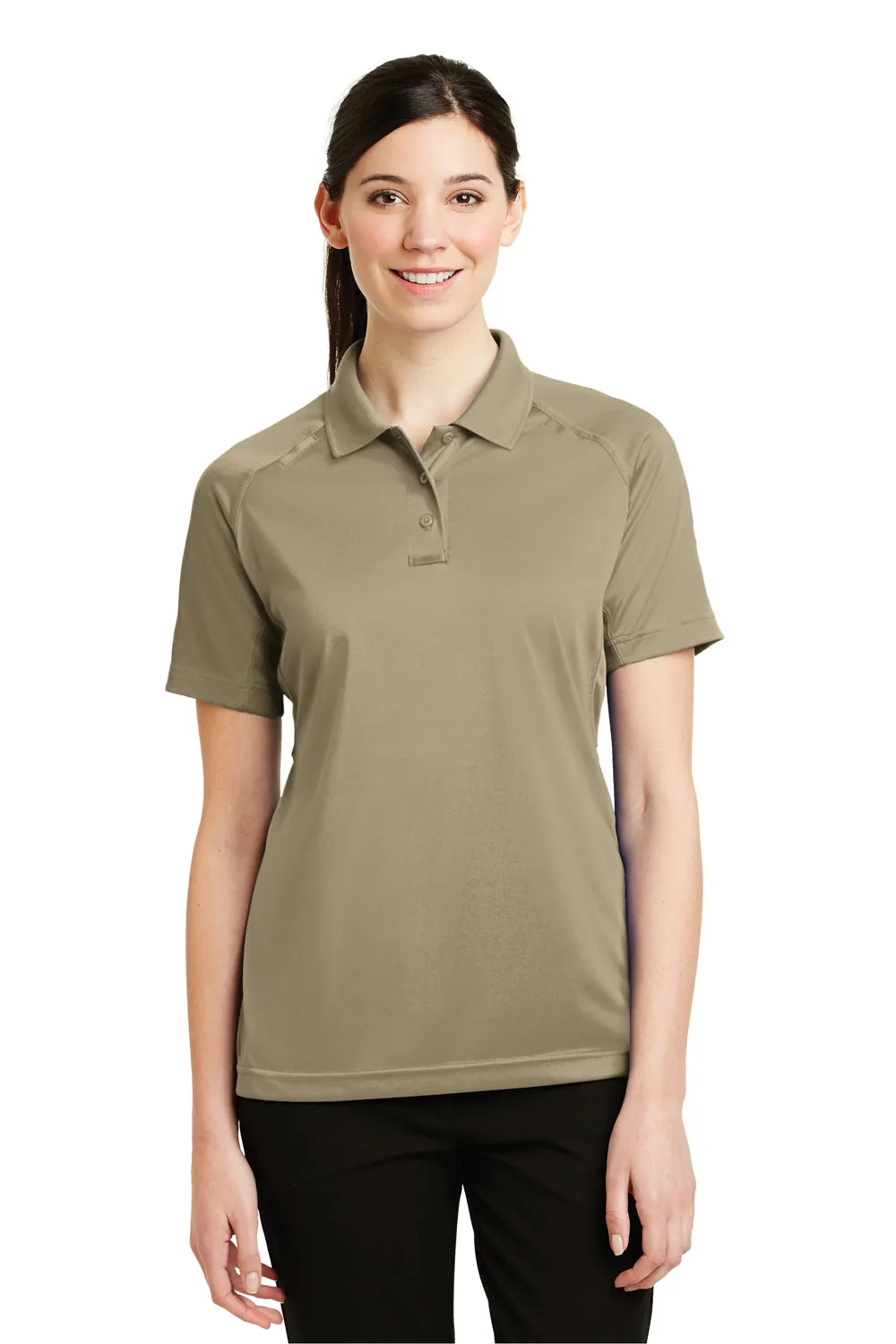 CornerStone Womens Select Tactical Moisture Wicking Short Sleeve Polo Shirt - Tan - Closeout  Cheaper Clothing Cornerstone