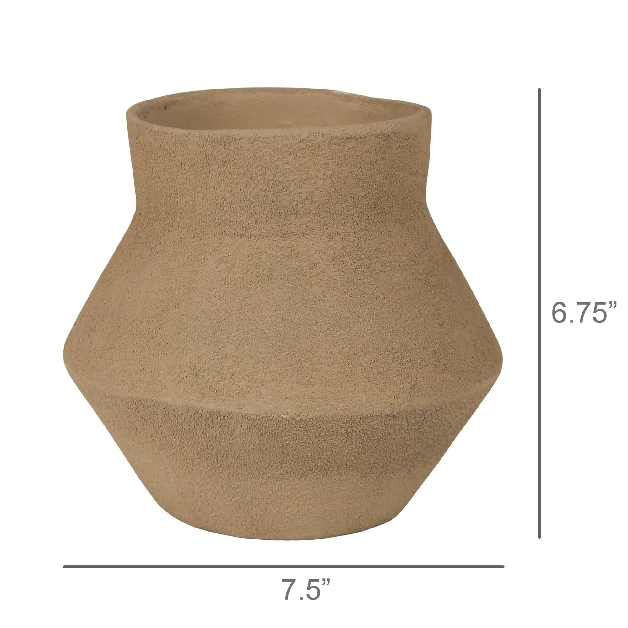 Corsica Angled Pot, Beige - Sm