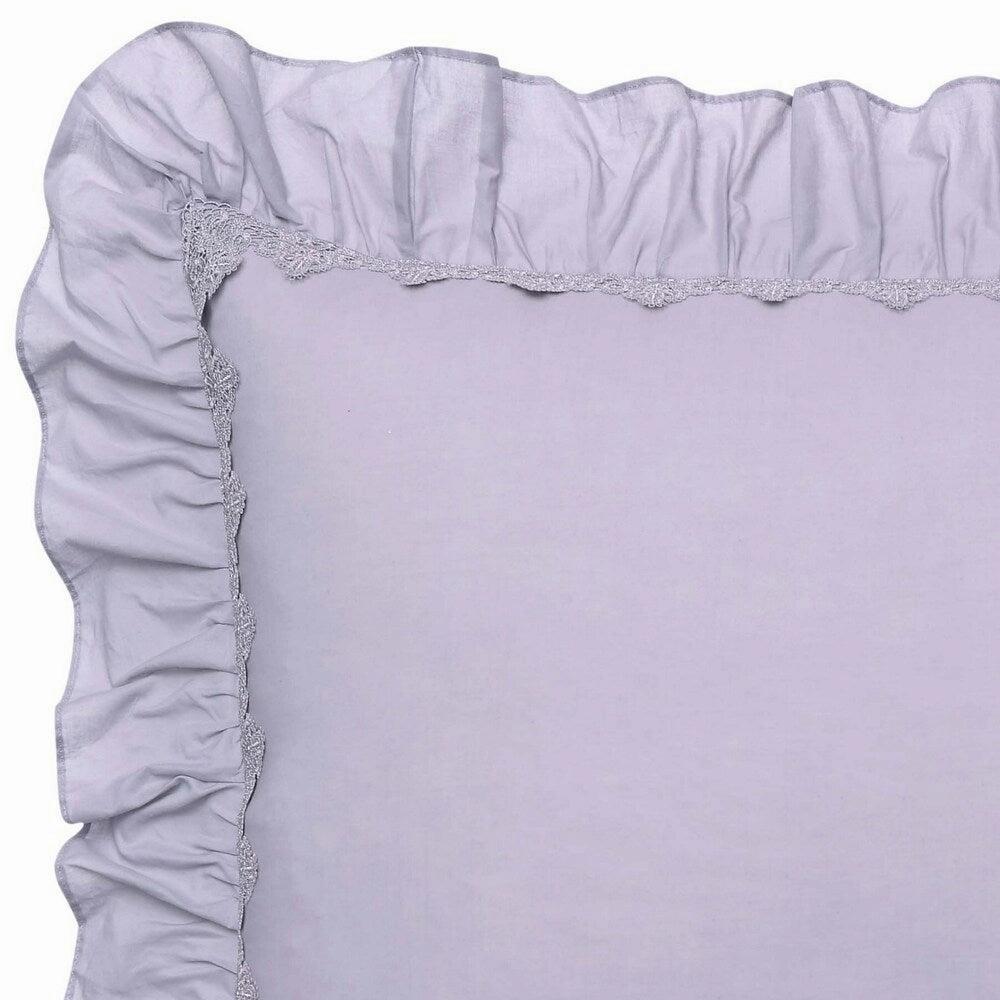 Cottage Classics Washed Cotton Voile Ruffle European Sham
