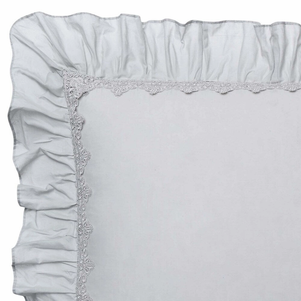 Cottage Classics Washed Cotton Voile Ruffle European Sham