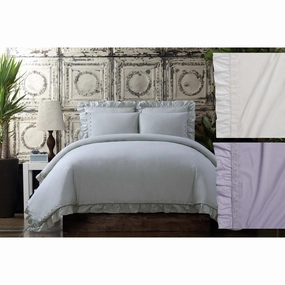 Cottage Classics Washed Cotton Voile Ruffle European Sham pillowcases,cotton pillow covers,bed linen