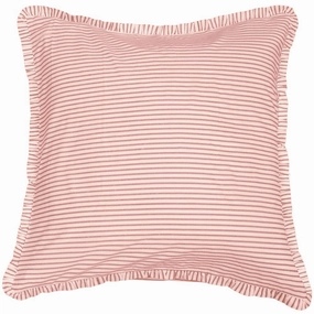 Cottage Home Red Ticking Euro Sham pillowcases,cotton pillow covers,bed linen