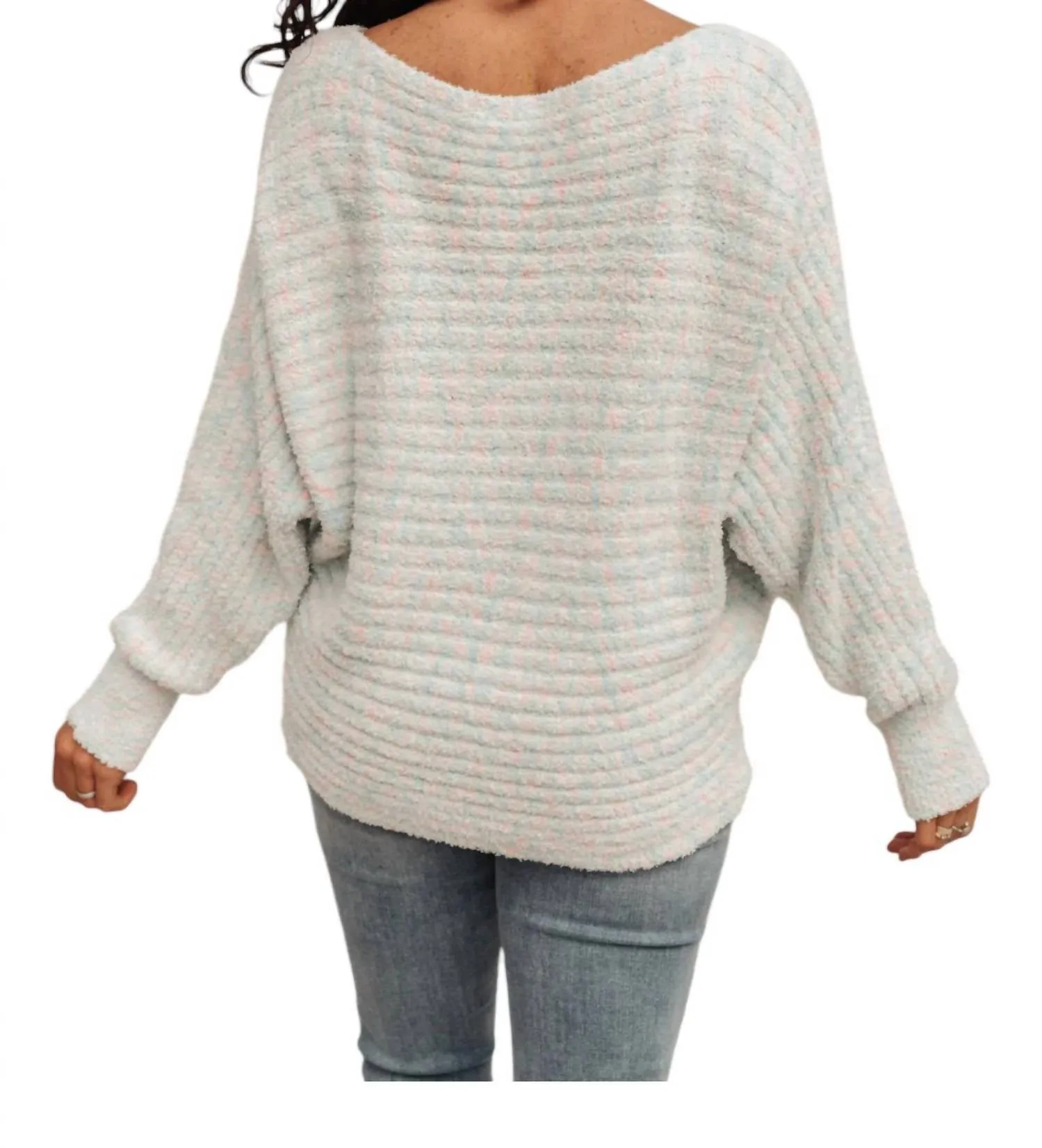 Cotton Candy Dream Sweater In White