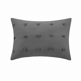 Cotton Jacquard Oblong Pillow - Charcoal pillows,bed pillow,sleeping cushion