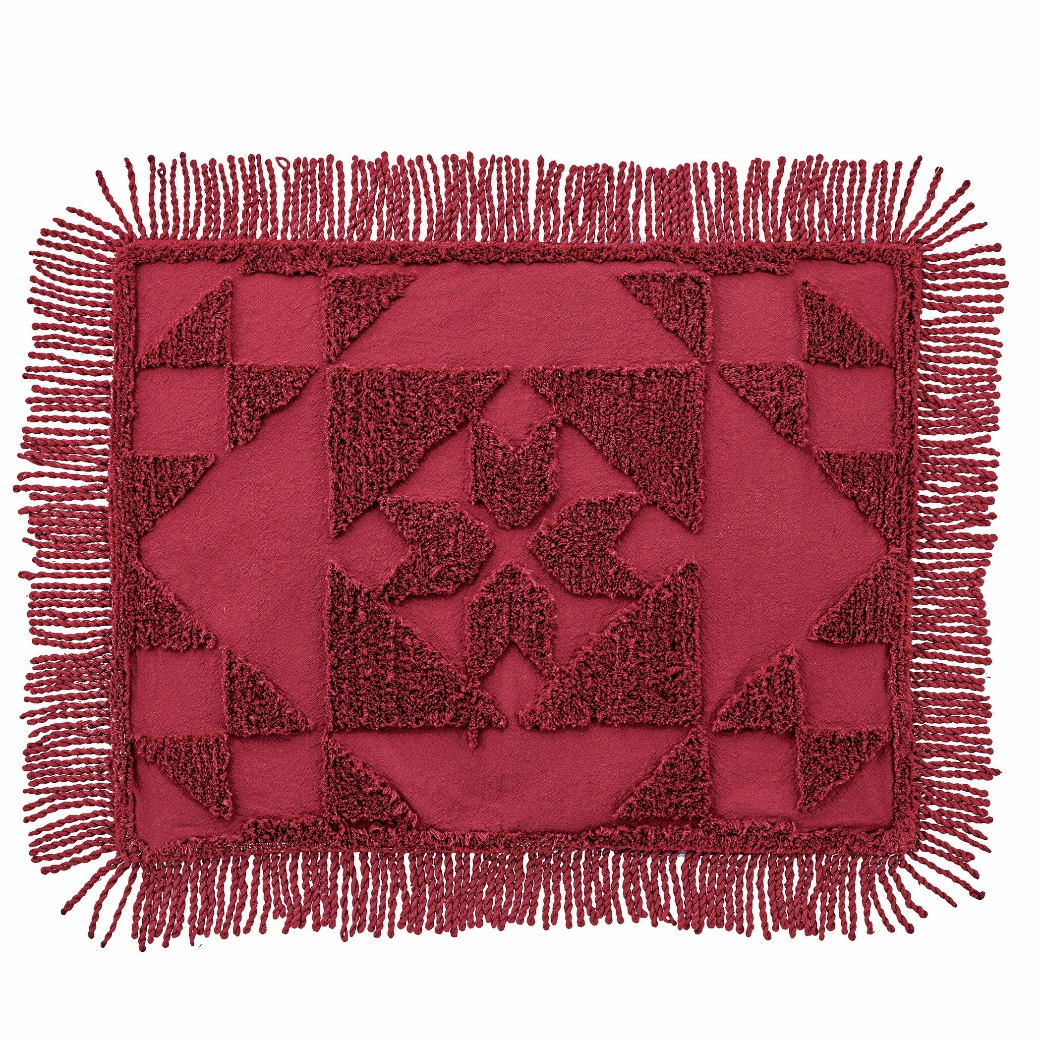 Country Star Patchwork Chenille Bed Pillow Sham