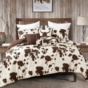 Cowhide Print Western Comforter Set luxury bedding, duvet cover