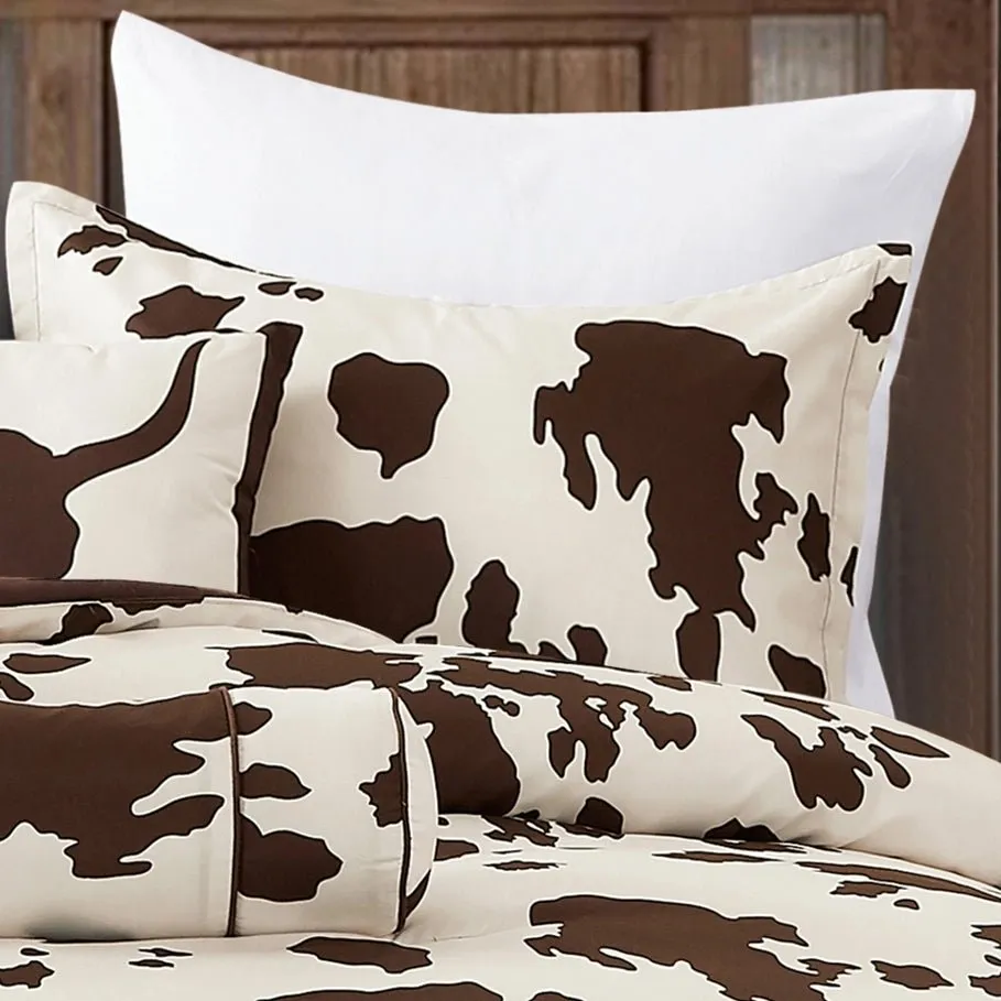 Cowhide Print Western Comforter Set