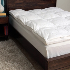 Cozy Classics 233 Thread Count Fiber Bed - White mattress pads,mattress topper,bed protection