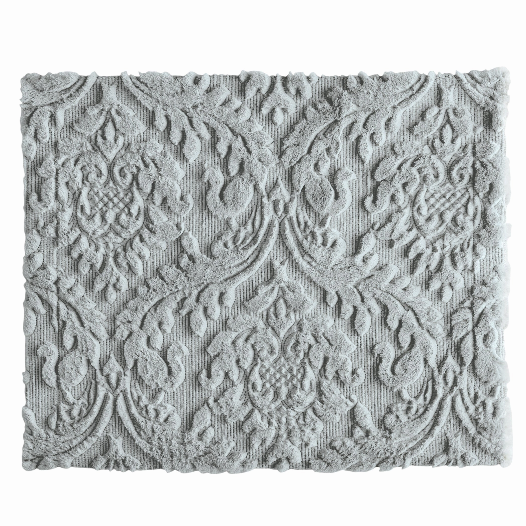 Cozy Textured Medallion Fake Fur Pillow Sham