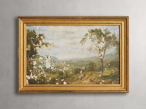Crackled Countryside Framed Print Wall Art,canvas wall art set