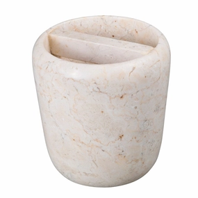 Creative Home Boulder Collection Champagne Marble Toothbrush Holder - Beige Toothbrush Holder,Bathroom Organizer