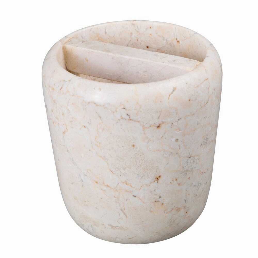 Creative Home Boulder Collection Champagne Marble Toothbrush Holder - Beige Toothbrush Holder,Bathroom Organizer