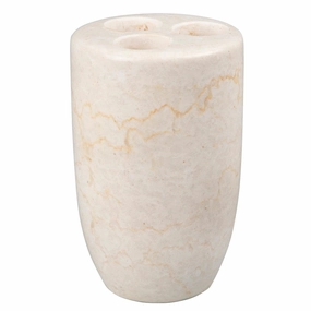 Creative Home Bullet Collection Champagne Marble Toothbrush Holder, Tooth Brush Holder - Beige Toothbrush Holder,Bathroom Organizer
