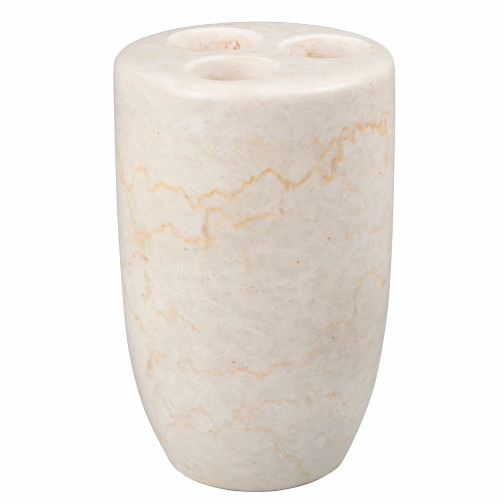 Creative Home Bullet Collection Champagne Marble Toothbrush Holder, Tooth Brush Holder - Beige Toothbrush Holder,Bathroom Organizer