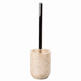 Creative Home Champagne Marble Toilet Brush Holder Set Toilet Brush,Bathroom Cleaner