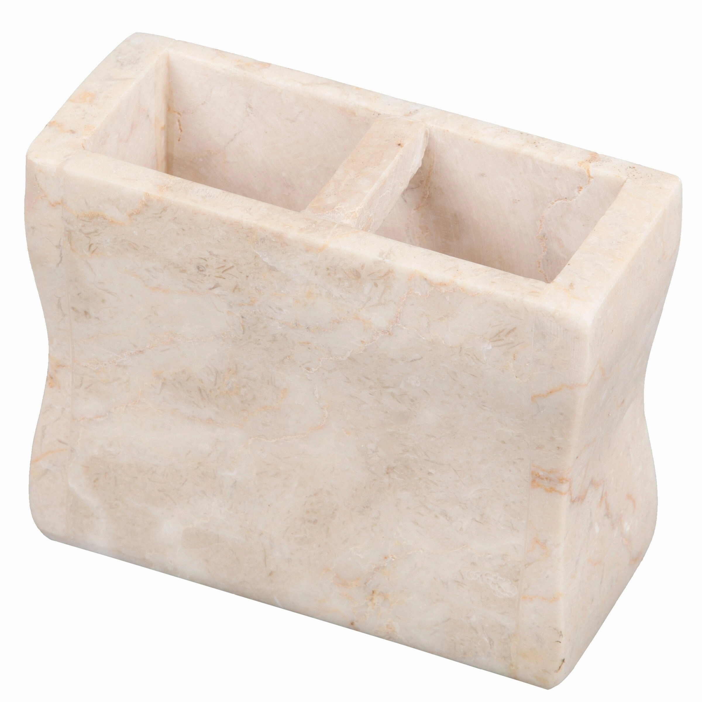Creative Home Champagne Marble Toothbrush Holder, Tooth Brush Holder - Beige Toothbrush Holder,Bathroom Organizer
