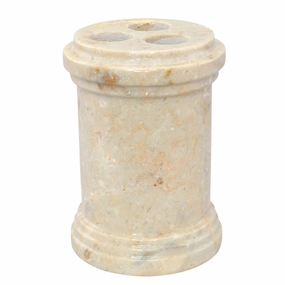 Creative Home Column Collection Champagne Marble Toothbrush Holder - Beige Toothbrush Holder,Bathroom Organizer