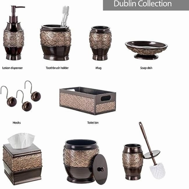 Creative Scents Dublin Brown Toilet Brush Set