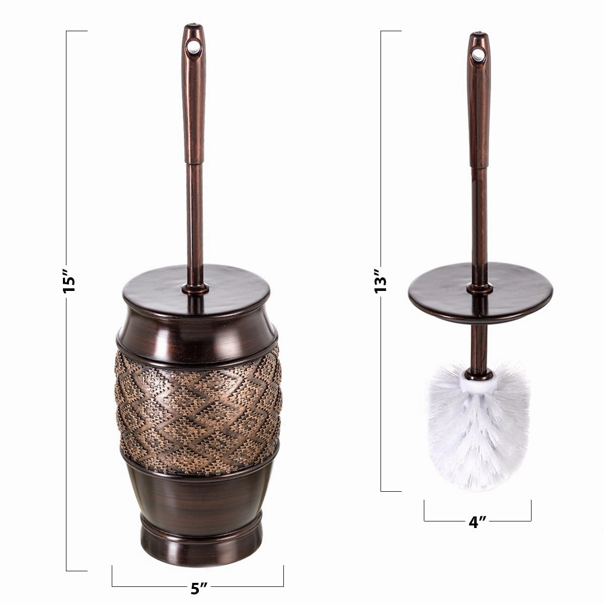 Creative Scents Dublin Brown Toilet Brush Set