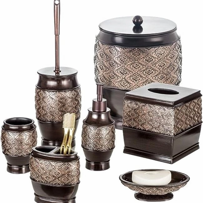 Creative Scents Dublin Brown Toilet Brush Set