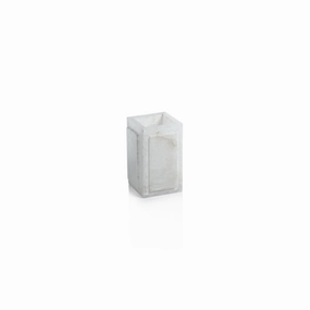 Cremona Alabaster Brush and Comb Holder - White Toothbrush Holder,Bathroom Organizer