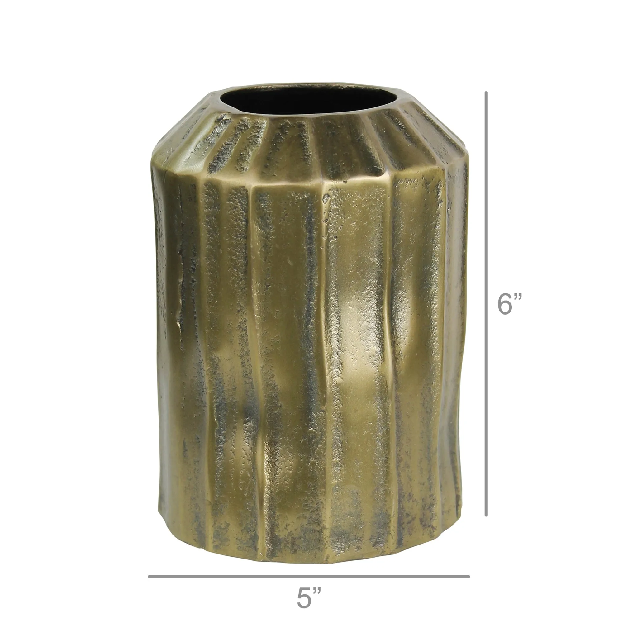 Croft Vase, Brass - Med